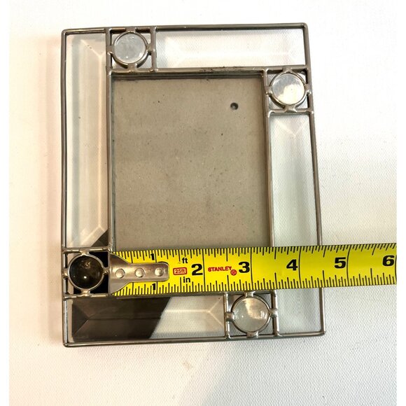 Geometric Glass & Metal Picture Frame 5" x 7" - Picture 6 of 13